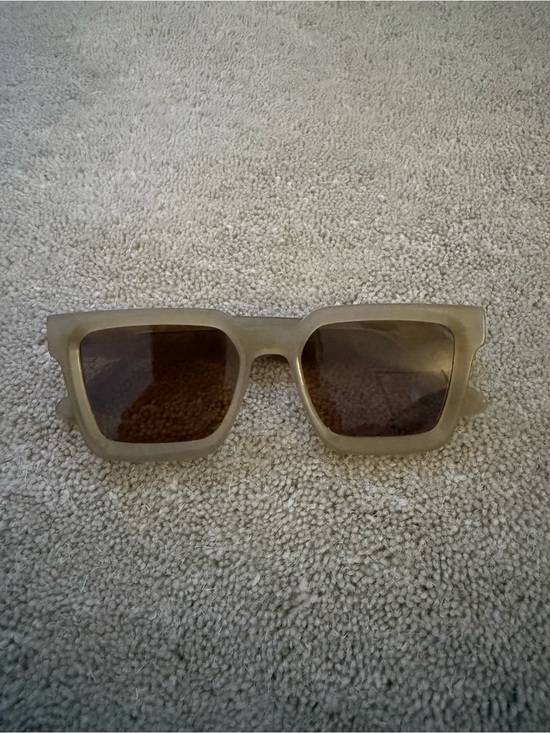 J. Crew Accessories - J. Crew Translucent Beige Square Sunglasses with Brown Lenses